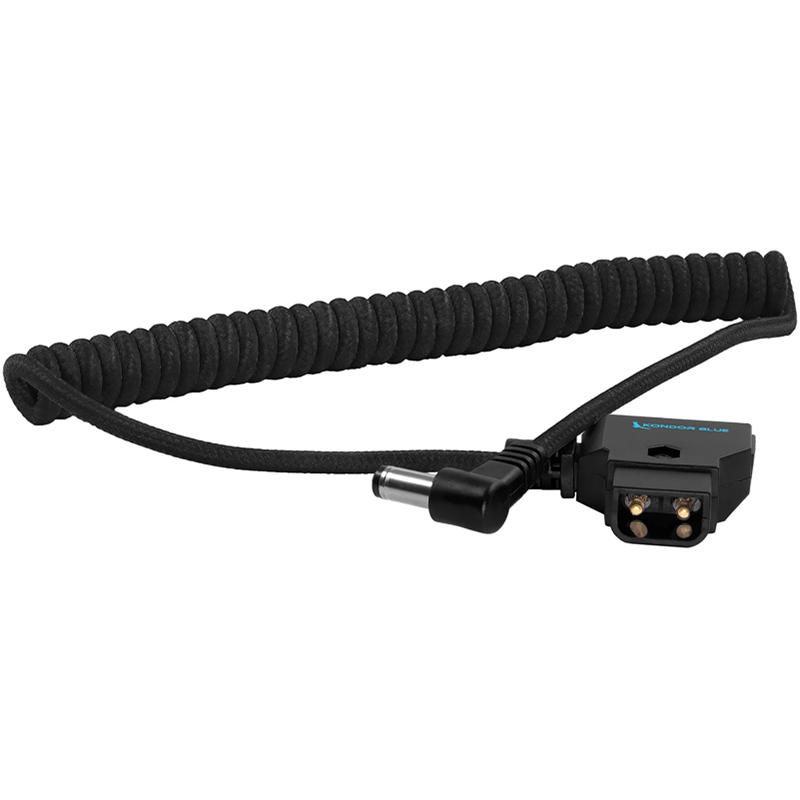 Kondor Blue D-Tap to DC Right Angle Coiled Cable - Canon C70